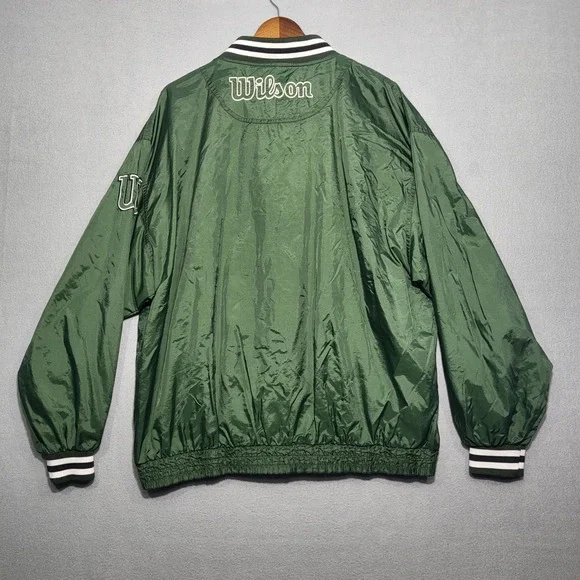 Vintage Wilson Jacket Mens XL Green Authentic Outerwear Pullover Nylon - Picture 12 of 13